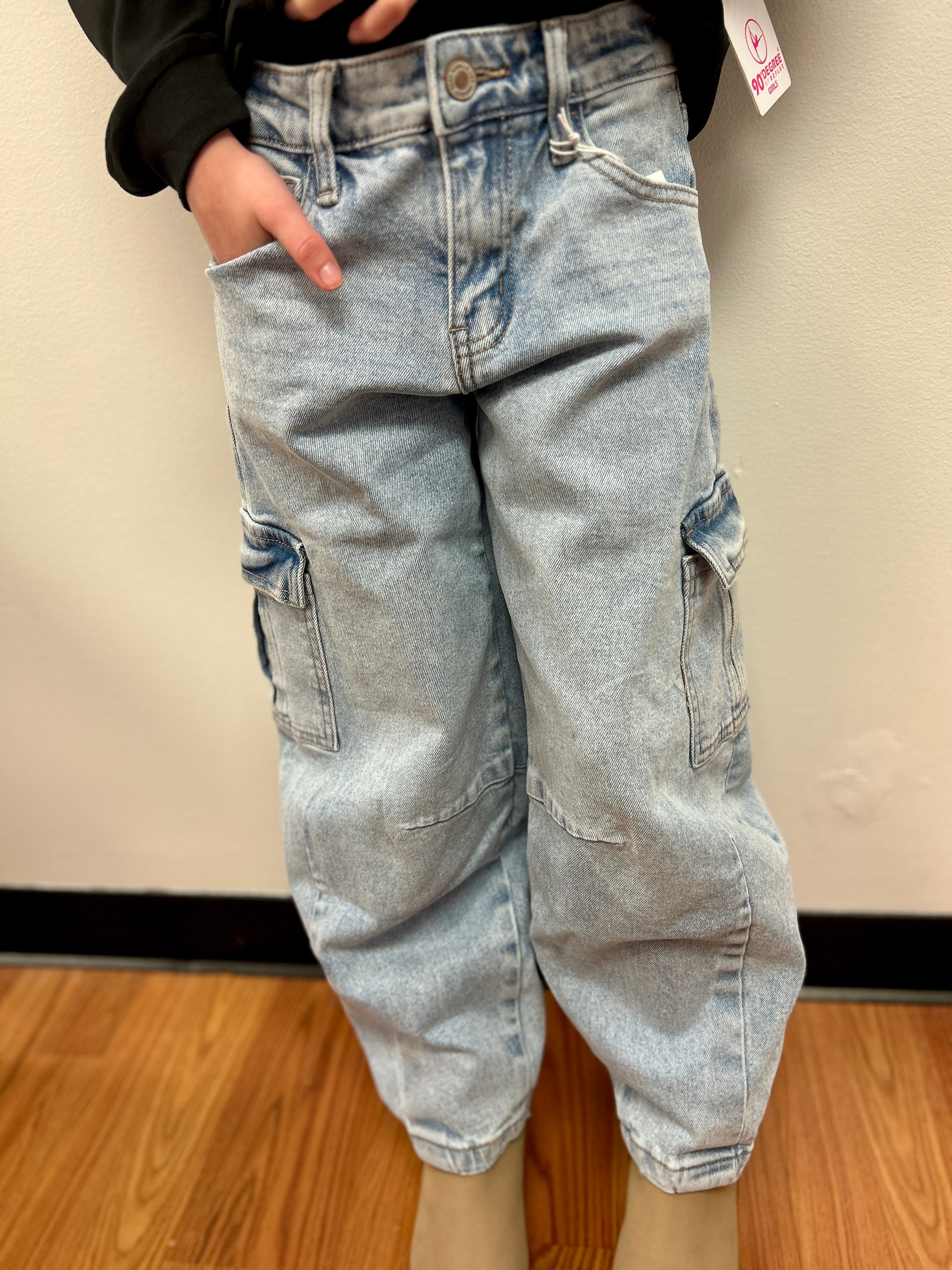 KanCan Girls Barrel Jeans - Cargo Pocket