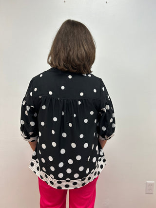 Polka Dot Blouse by Floral & Ivy - All About Me Boutique