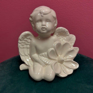 KAC - Sitting Cherub with Flower - All About Me Boutique