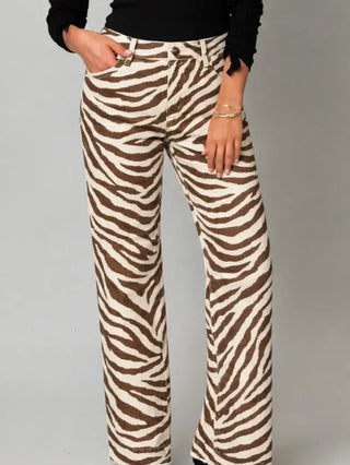 Heart of Pine Baby Zebra Print Denim