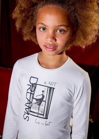 Mayoral Girls Ballerina T-shirt - All About Me Boutique