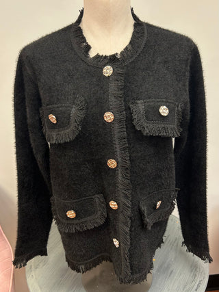 Kaleidoscope Accessories 4 Pocket  Fringe Jacket