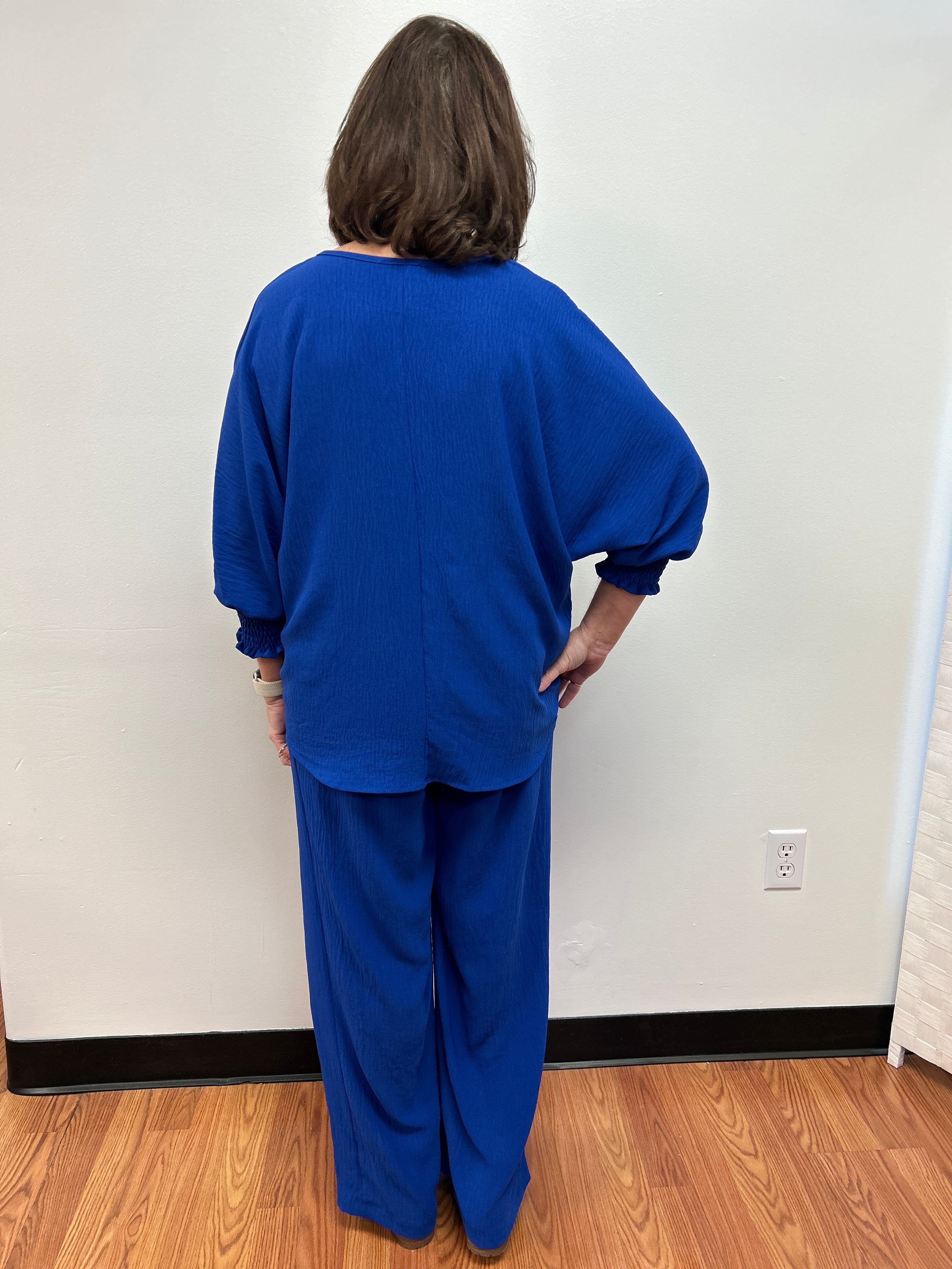 Sapphire Smocked Sleeve Blouse