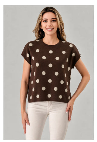Polka Dot Sweater Top