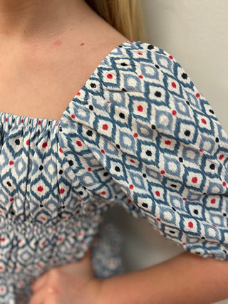 May Girls Oceano Short Sleeve On/Off Shoulder Top - All About Me Boutique