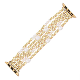 Cape Diablo Gold and Pearl Stretch Apple Watch Strap