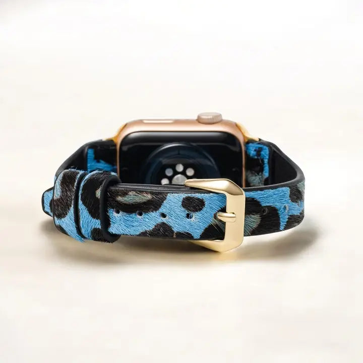 CD Wild Azure Leather Apple Watch Band