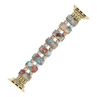 CD Sacred Serenity Clover Apple Watch Band - Moonstone Gemstone Strap - All About Me Boutique