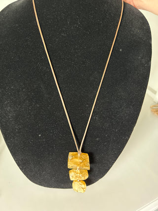 Ladies Adjustable Corded Geometric Statement Necklace