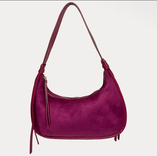 Sara Suede Shoulder Bag w/ Tassels by Ahdorned