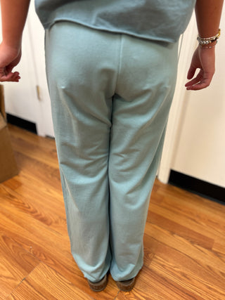 Tenly Girls Ice Blue Pleated Front Pants