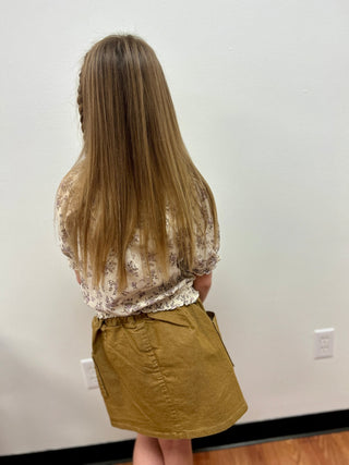 Vignette Girls Brown Denim Skirt - All About Me Boutique