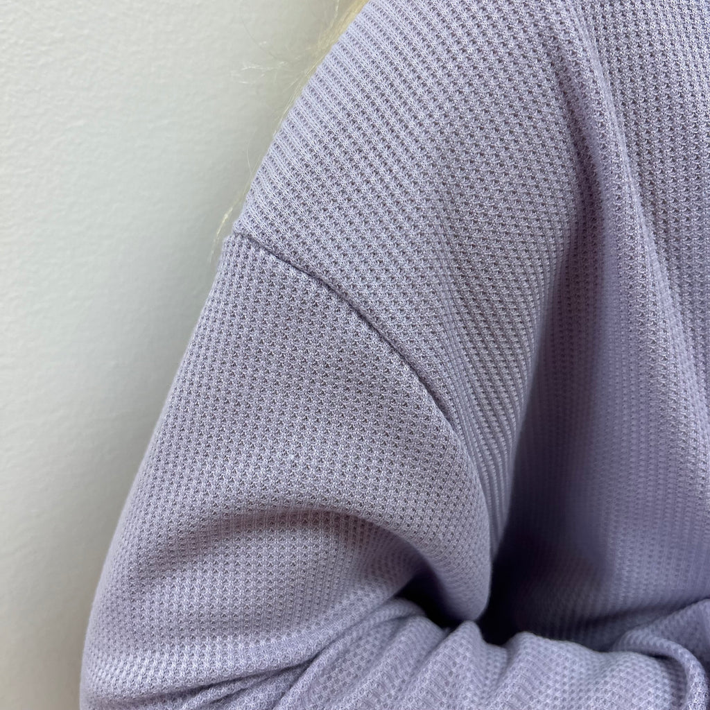 Good Girl Thermal Knit Mock Neck Top