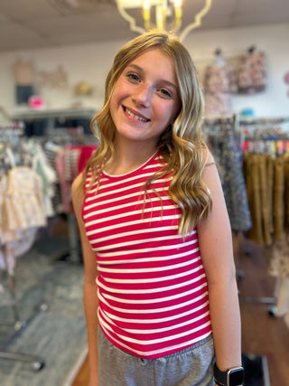 90 Degree by Reflex Girls Ribbed Basic Fitted Tank Tops - All About Me Boutique