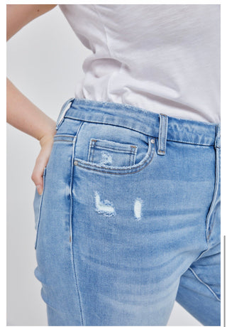 Mica Denim Plus High Rise Crop Flare