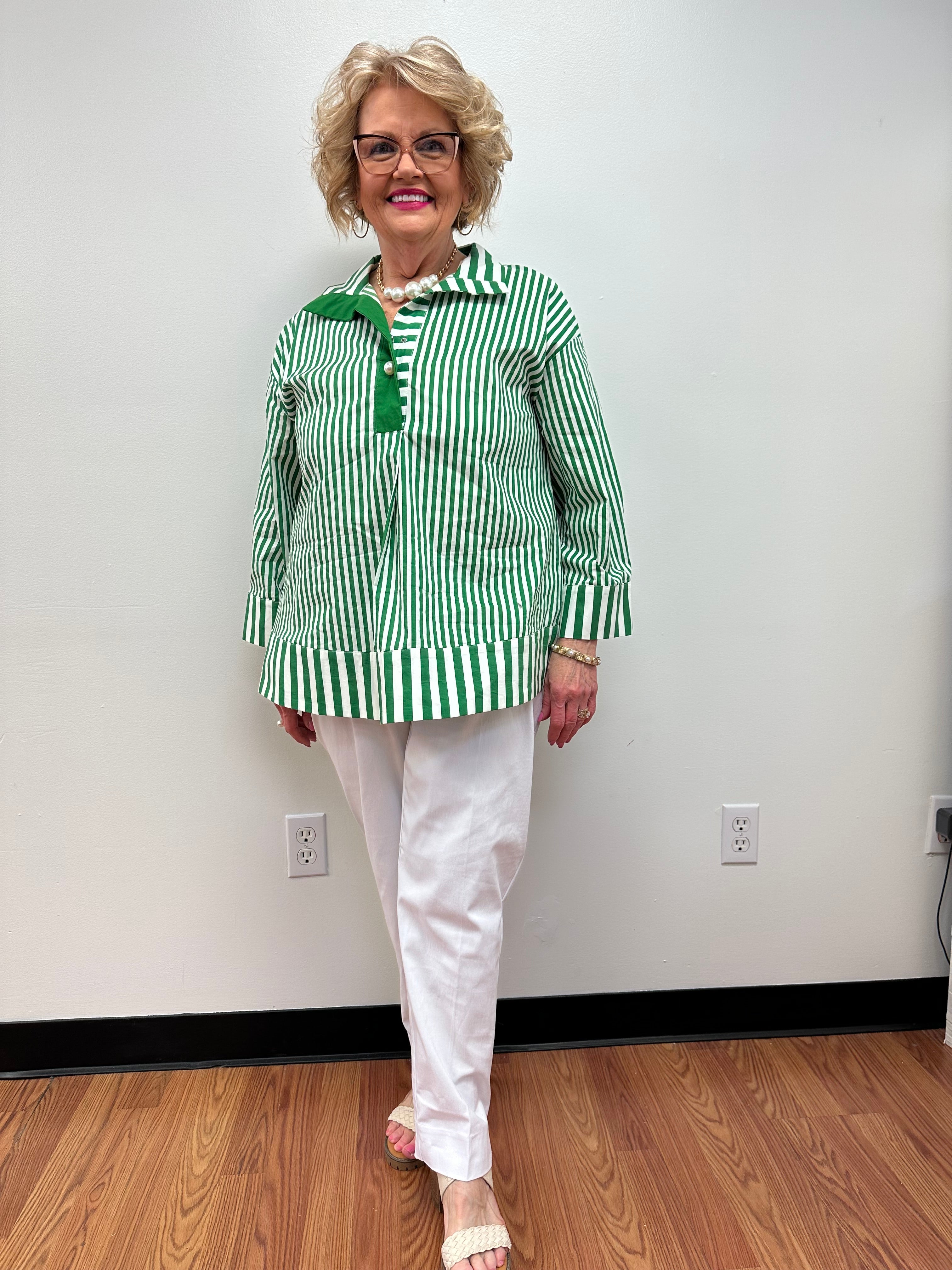 Twice Striped Blouse by Entro