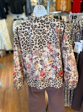Yolly-Italy Animal Print Bomber Jacket
