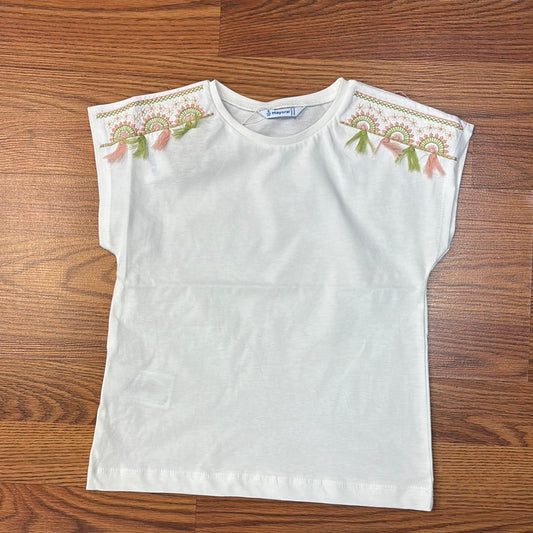 May - Embroidered Shoulder Tee
