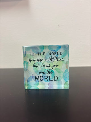 Ganz Printed Glass Sentiment Blocks - All About Me Boutique