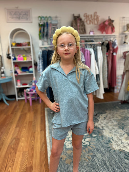 GG - Girls Slub Knit Collared Top