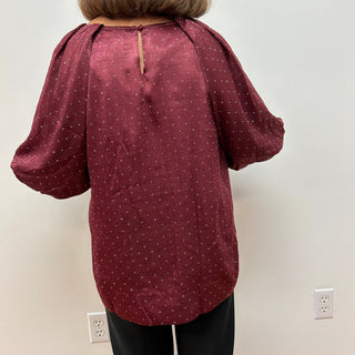 Rhinestone Satin Blouse by Umgee - All About Me Boutique