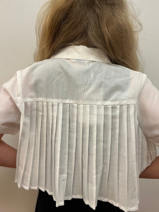 May Girls Pleated Crop Top - All About Me Boutique