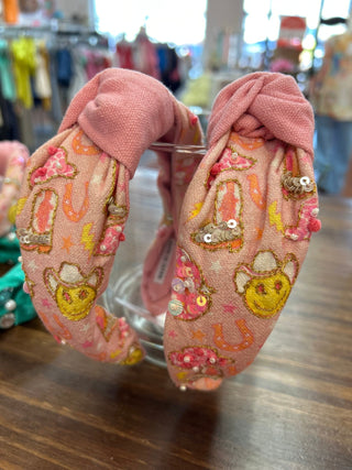 Jane Marie Disco Cowgirl Beaded and Sequined Headband - All About Me Boutique