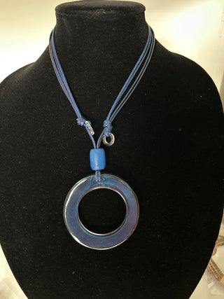 Ladies Adjustable Corded Geometric Statement Necklace