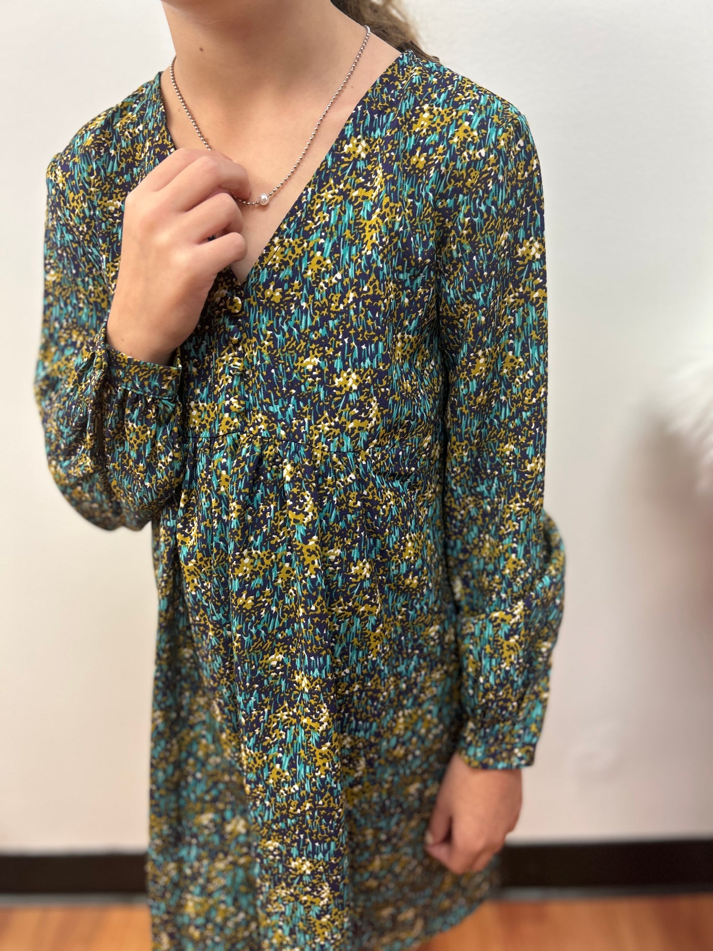 MM-Girls Purple Empire Waist Dress (Just Kidding Around)