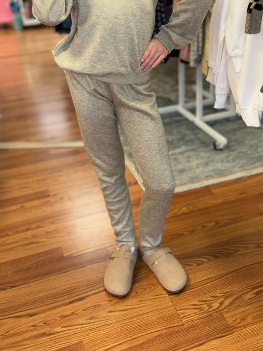 Vignette Pewter Metallic Pull On Leggings