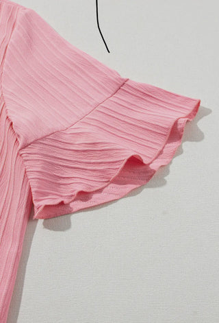 Peach Blossom Curvy Blouse - All About Me Boutique