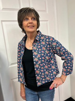 Floral Crop Jacket - All About Me Boutique