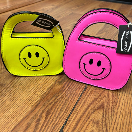 Mini neon smiley handbags