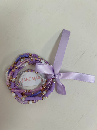 JM - Girls Lavender Purple Stretch Bracelet - All About Me Boutique