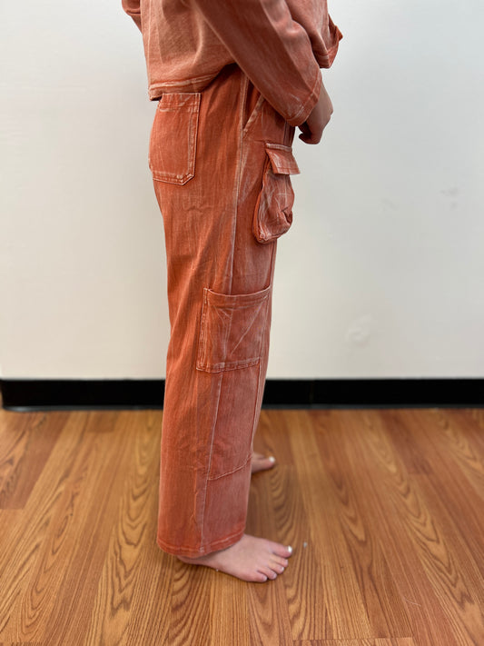 Hayden Girls Rust Cargo Style Pants