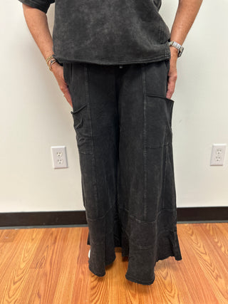 Mineral Wash Boho Cargo Pants by Pixie + Ivy