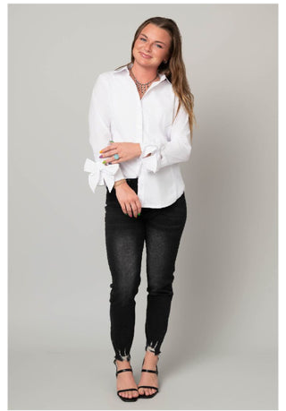 Bow Tie Cuff Blouse
