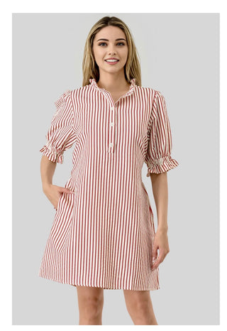 Quinn Stripe Seersucker Game Day Dress