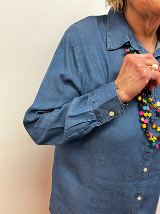 Tencel Button Front Blouse by Notations - All About Me Boutique