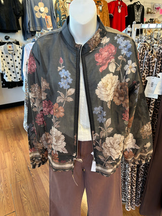 Yolly-Italy Semi Sheer Bomber Jacket