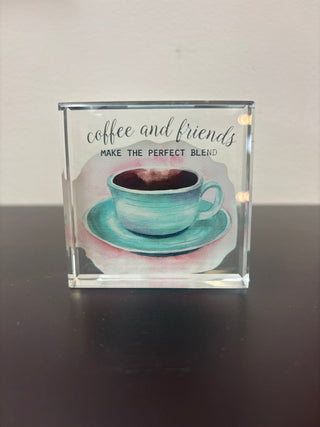Ganz Printed Glass Sentiment Blocks - All About Me Boutique