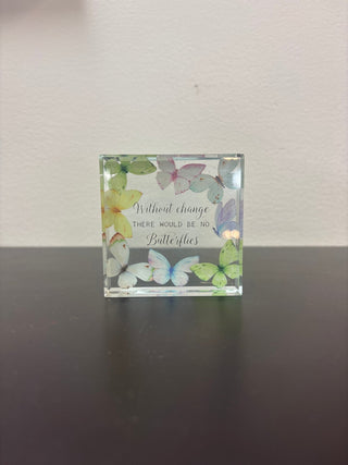Ganz Printed Glass Sentiment Blocks - All About Me Boutique