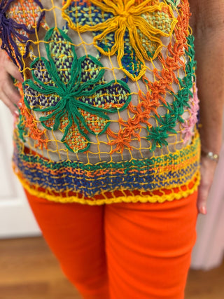 Rejane Short Sleeve Crochet Top - All About Me Boutique