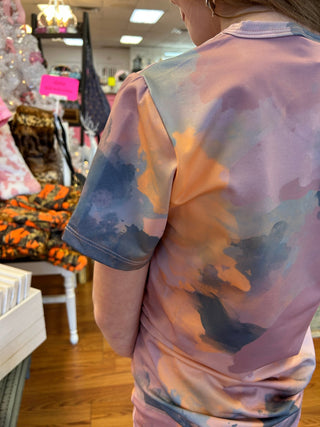 Color Kids Girls Tie Dye Short Sleeve Tee - All About Me Boutique