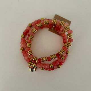 MK - Shades of Pink and Gold Bracelet - All About Me Boutique
