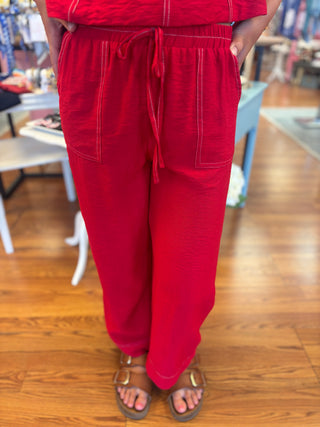 Hayden Girls Linen Look Pull on Wide Leg Pant