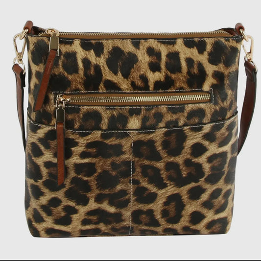 Elina Zipper Front Crossbody Bag