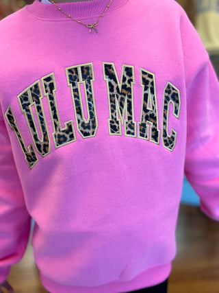 LuLu Mac Girls Leopard Bubblegum Sweatshirt