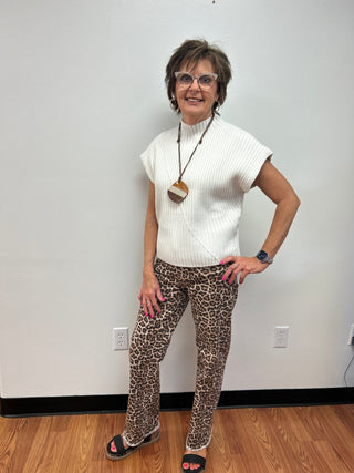 Heart of Pine Printed Denim Pants - All About Me Boutique