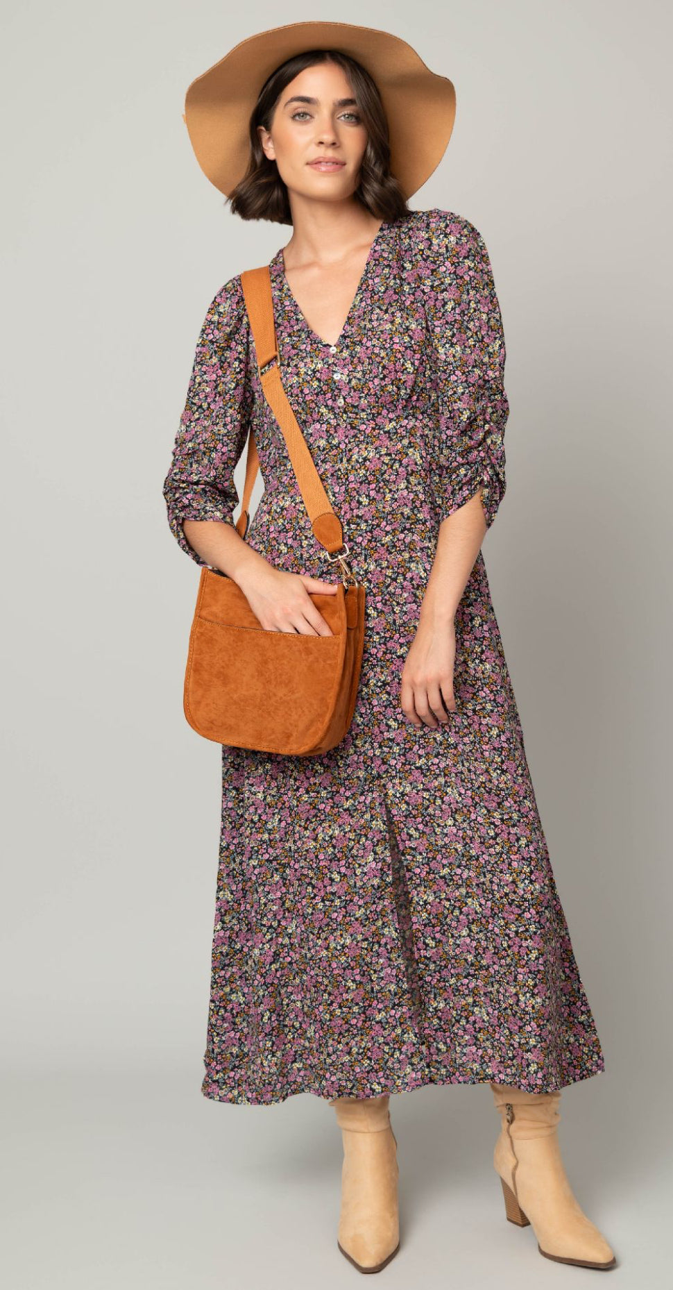 Bijou Faux Suede Crossbody